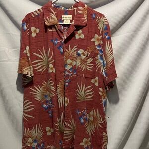 Tommy Bahama Men's Red Floral Casual Shirt